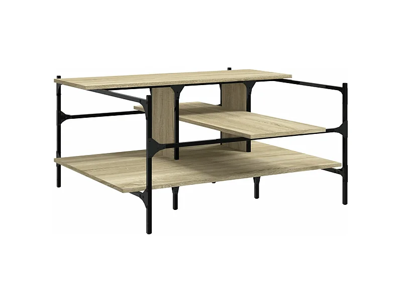 Table basse chêne sonoma 100x100x48,5 bois d'ingénierie