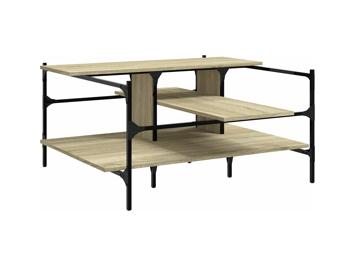 Table basse chêne sonoma 100x100x48,5 bois d'ingénierie