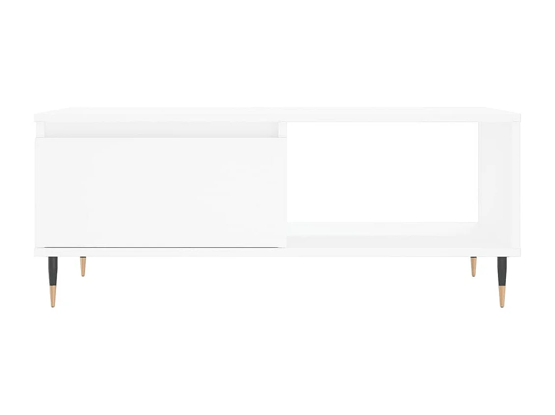 Table basse Blanc 90x50x36,5 Bois d'ingénierie