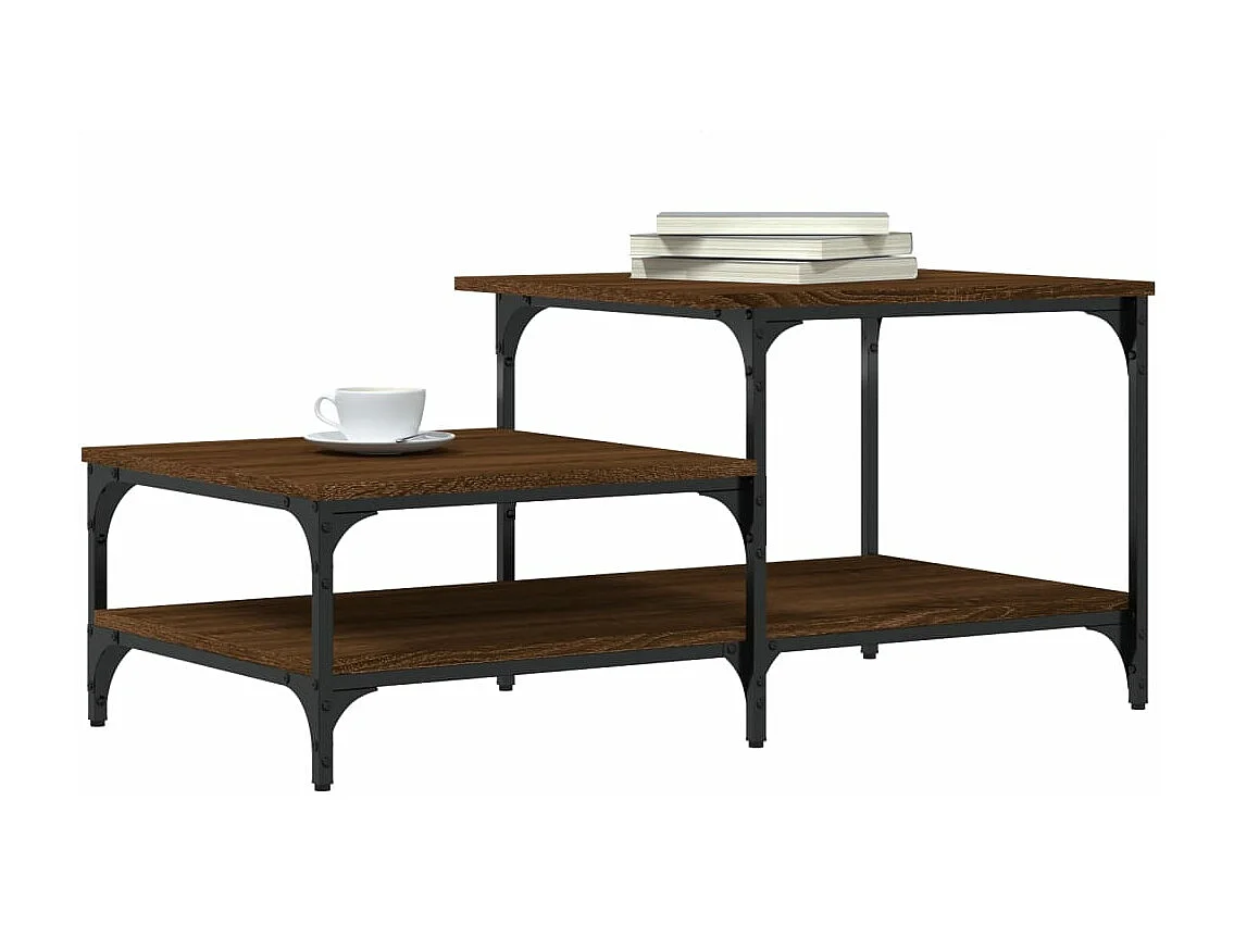 Table basse chêne marron 100x50,5x45 bois d'ingénierie