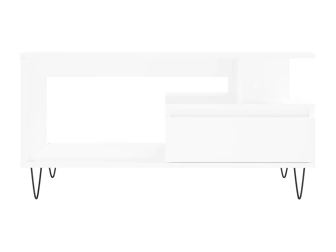 Table basse Blanc 90x49x45 Bois d'ingénierie