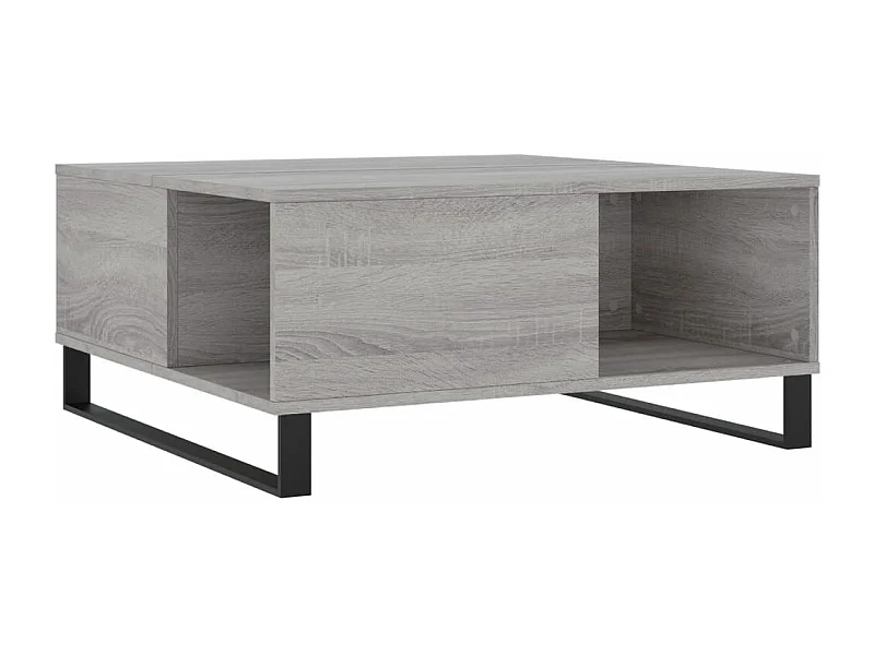 Table basse sonoma gris 80x80x36,5 bois d'ingénierie