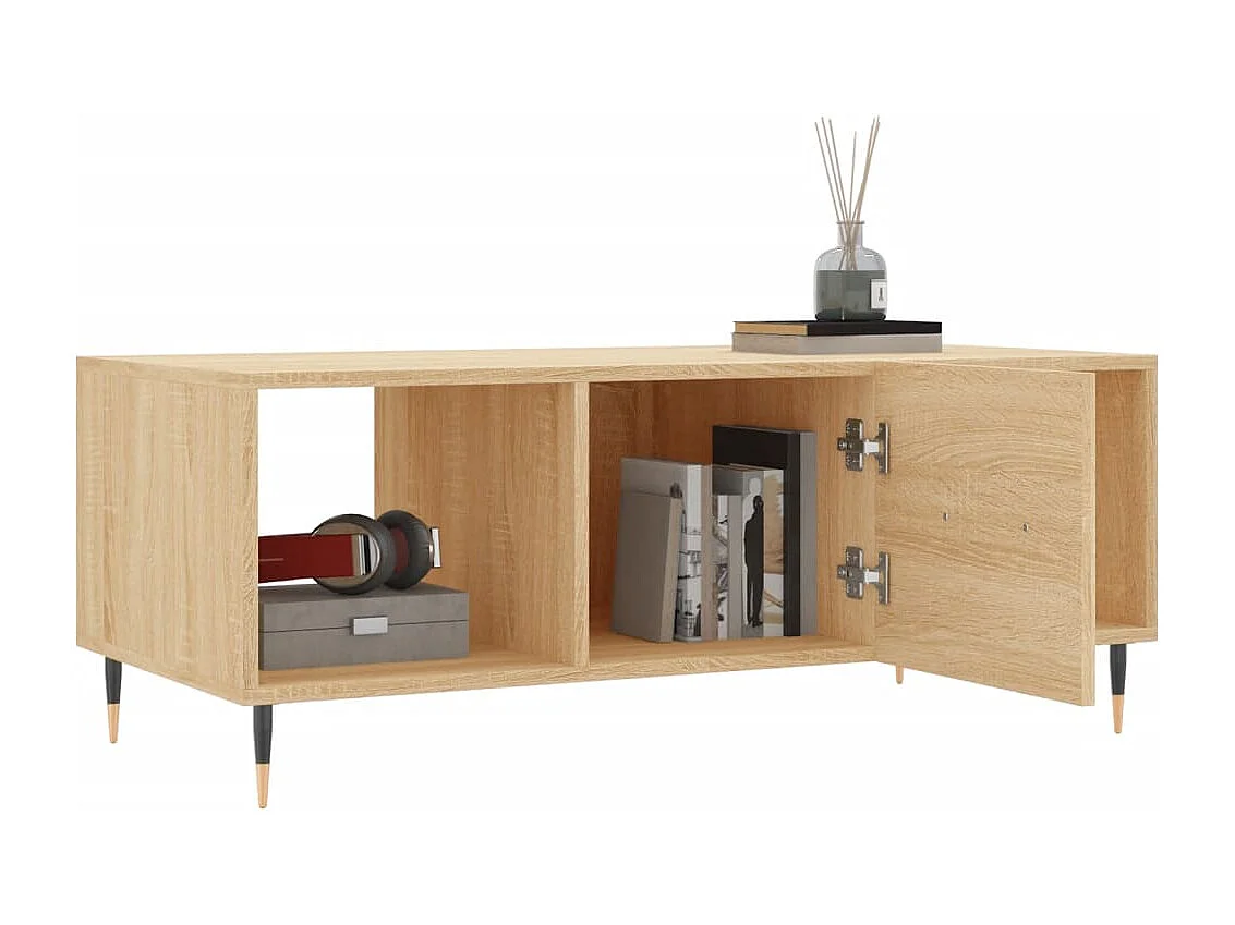 Table basse chêne sonoma 102x50x40 bois d'ingénierie