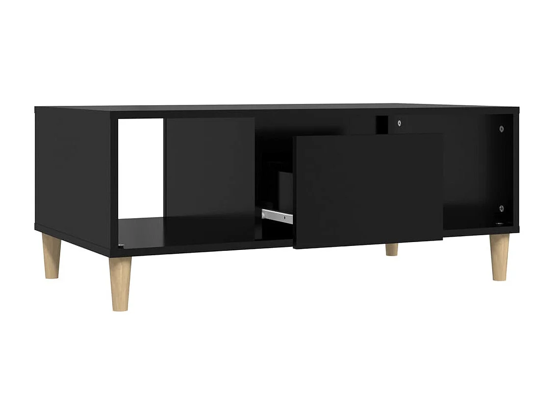 Table basse Noir 90x50x36,5 Bois d'ingénierie