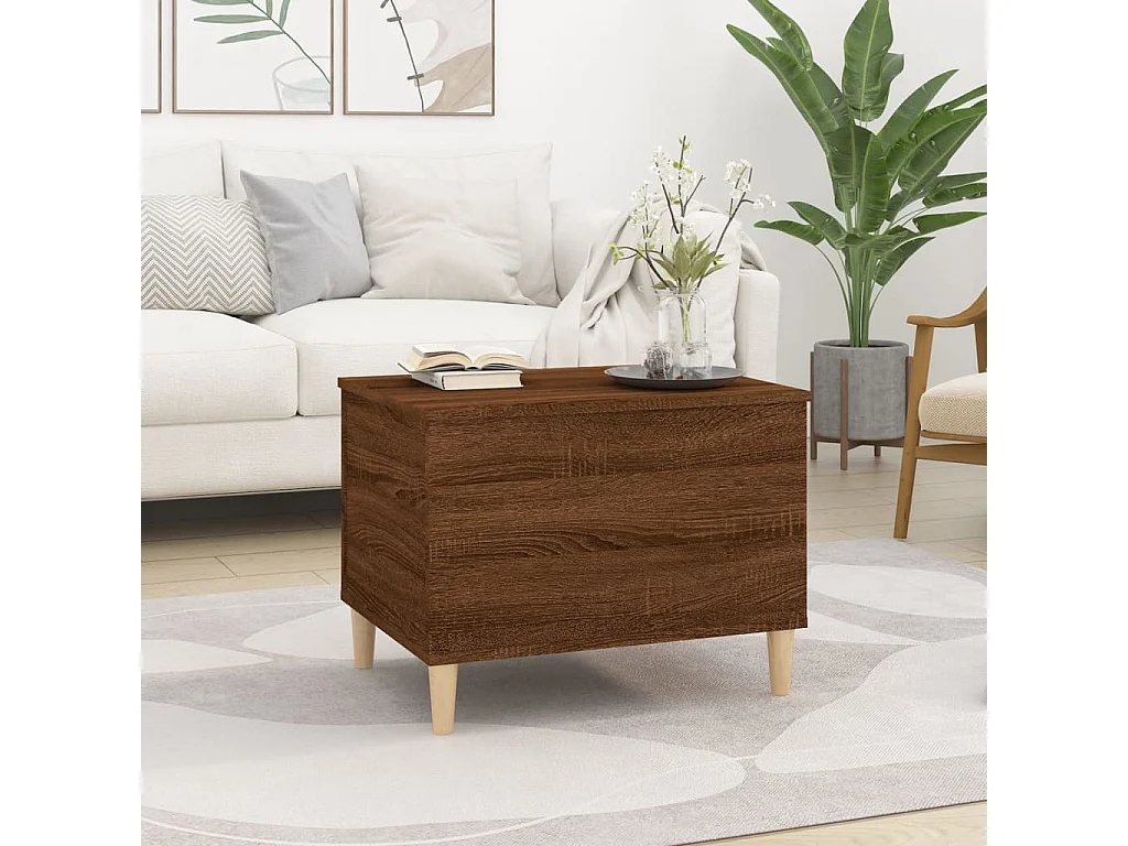 Table basse Chêne marron 60x44,5x45 Bois d'ingénierie