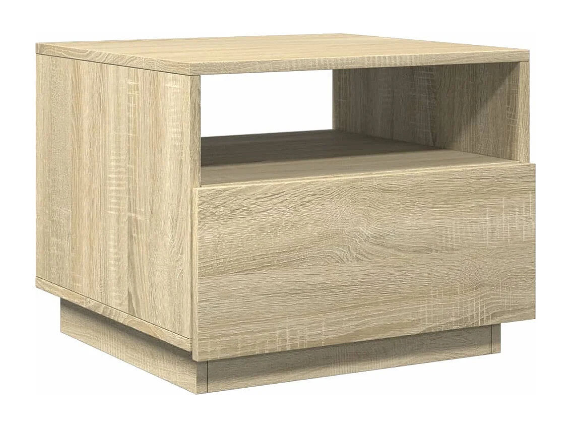 Table basse avec lumières LED chêne sonoma 50x49x40