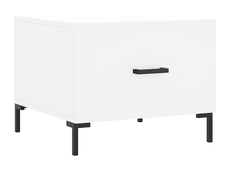 Table basse blanc 50x50x40 bois d'ingénierie