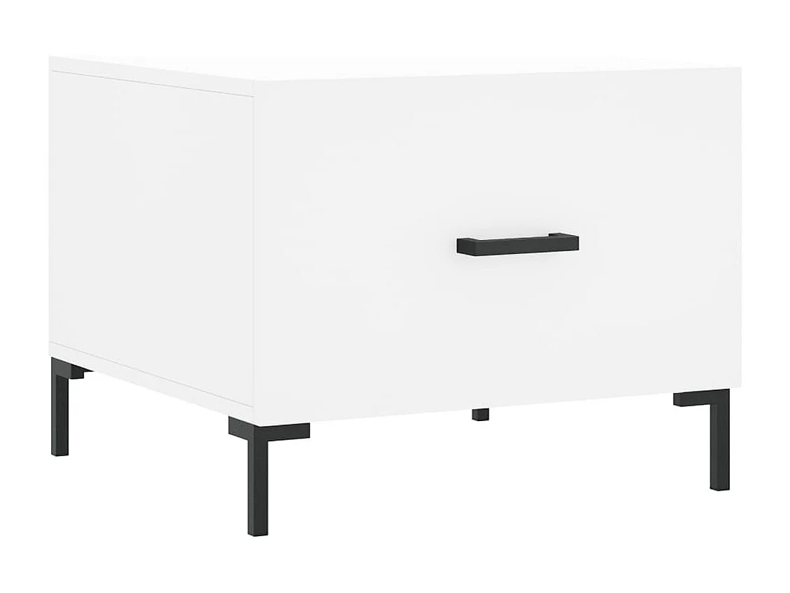 Table basse blanc 50x50x40 bois d'ingénierie