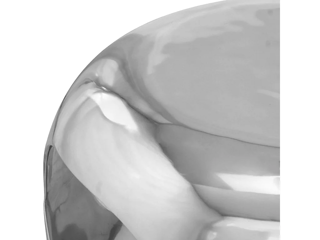 Table basse aluminium 50x50x30 argenté