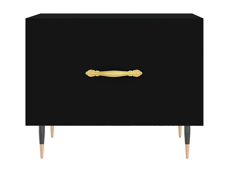 Table basse Noir 50x50x40 Bois d'ingénierie