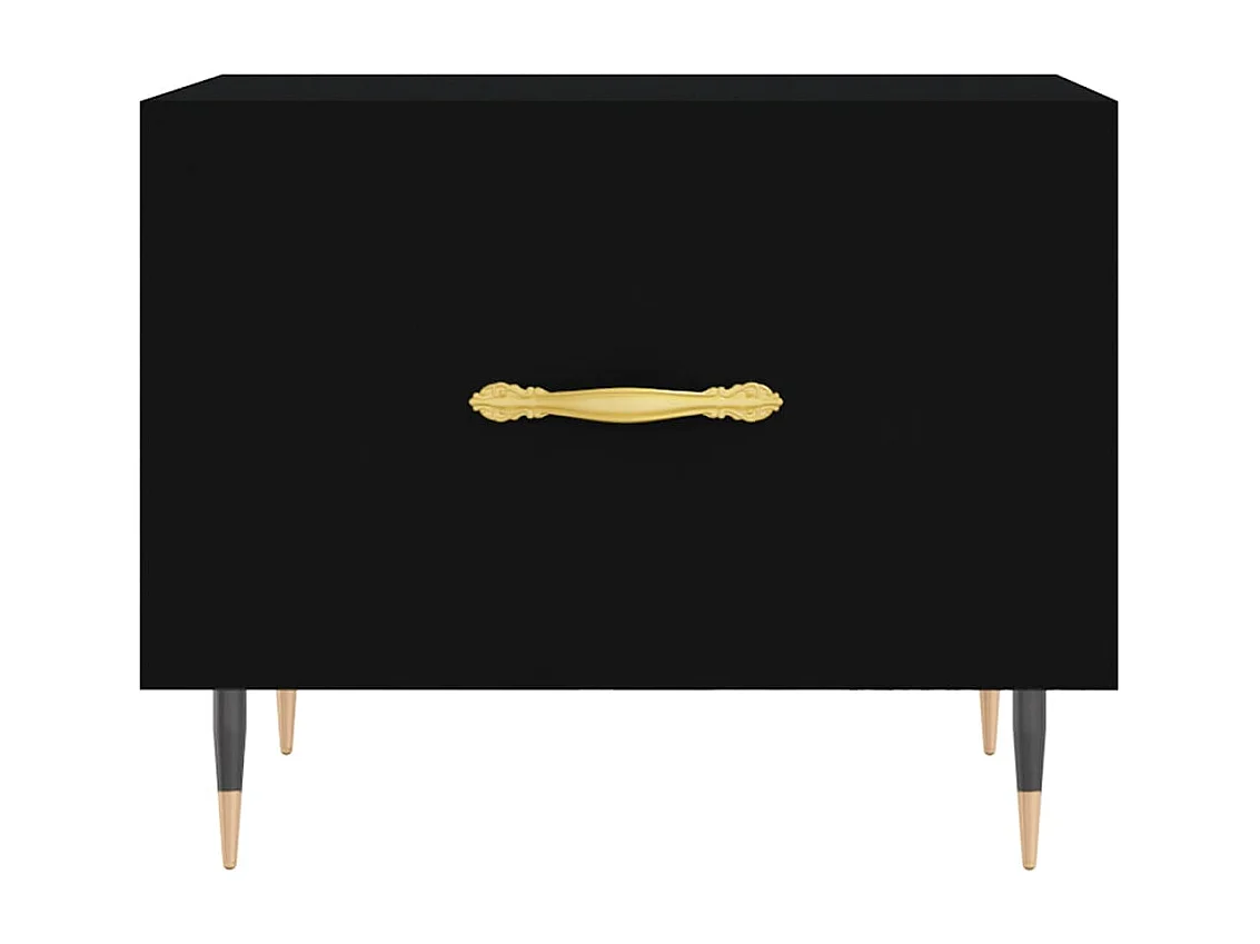 Table basse Noir 50x50x40 Bois d'ingénierie