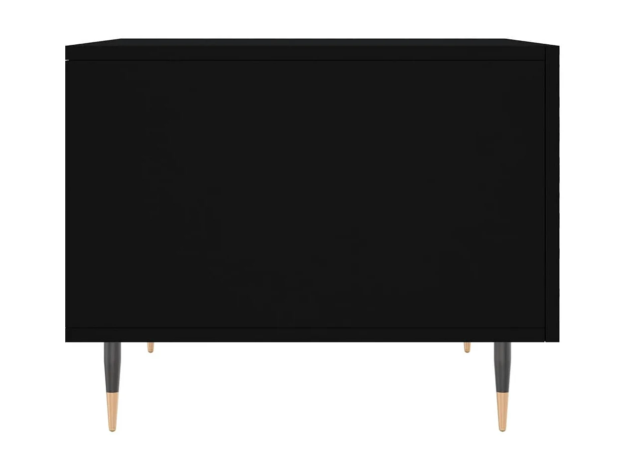 Table basse Noir 50x50x40 Bois d'ingénierie