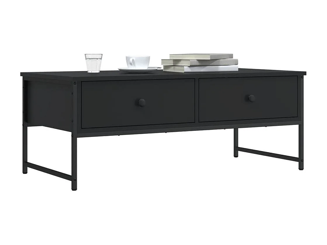 Table basse noir 101x49x39,5 bois d'ingénierie