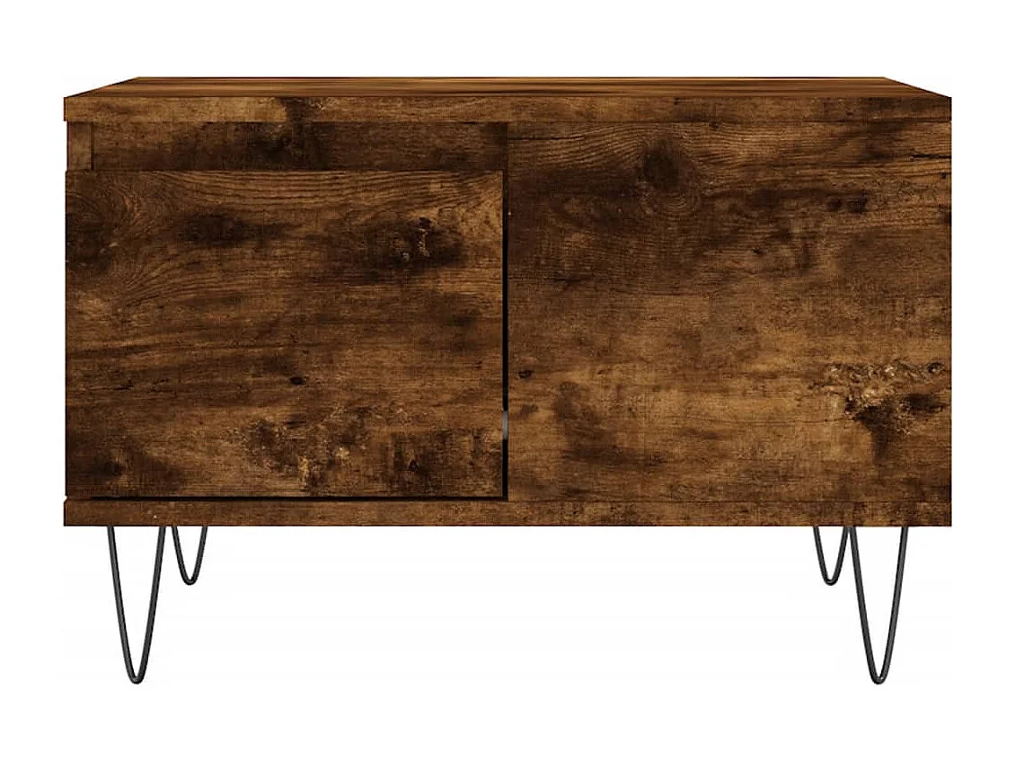 Table basse chêne fumé 55x55x36,5 bois d'ingénierie