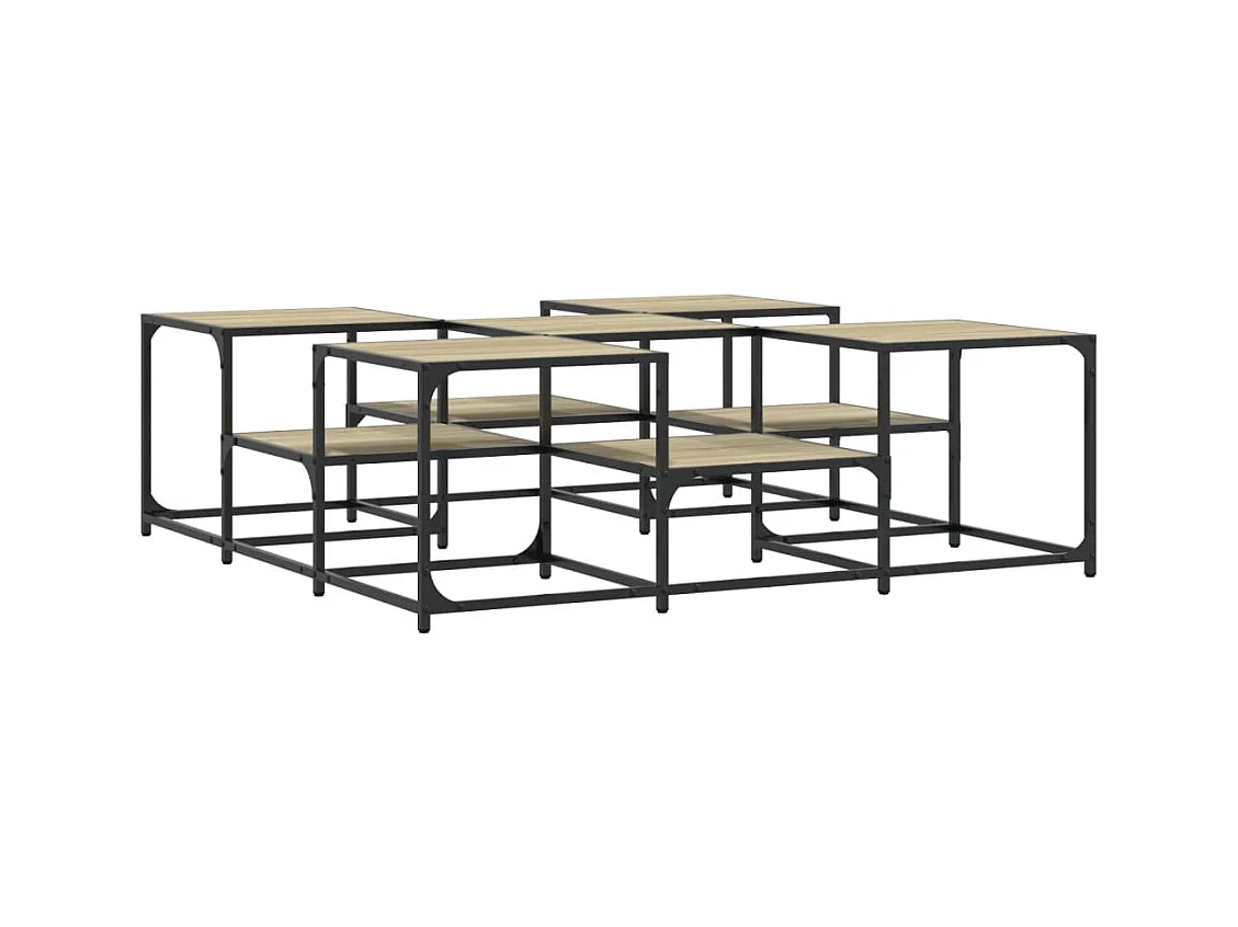 Table basse chêne sonoma 121x121x40 bois d'ingénierie