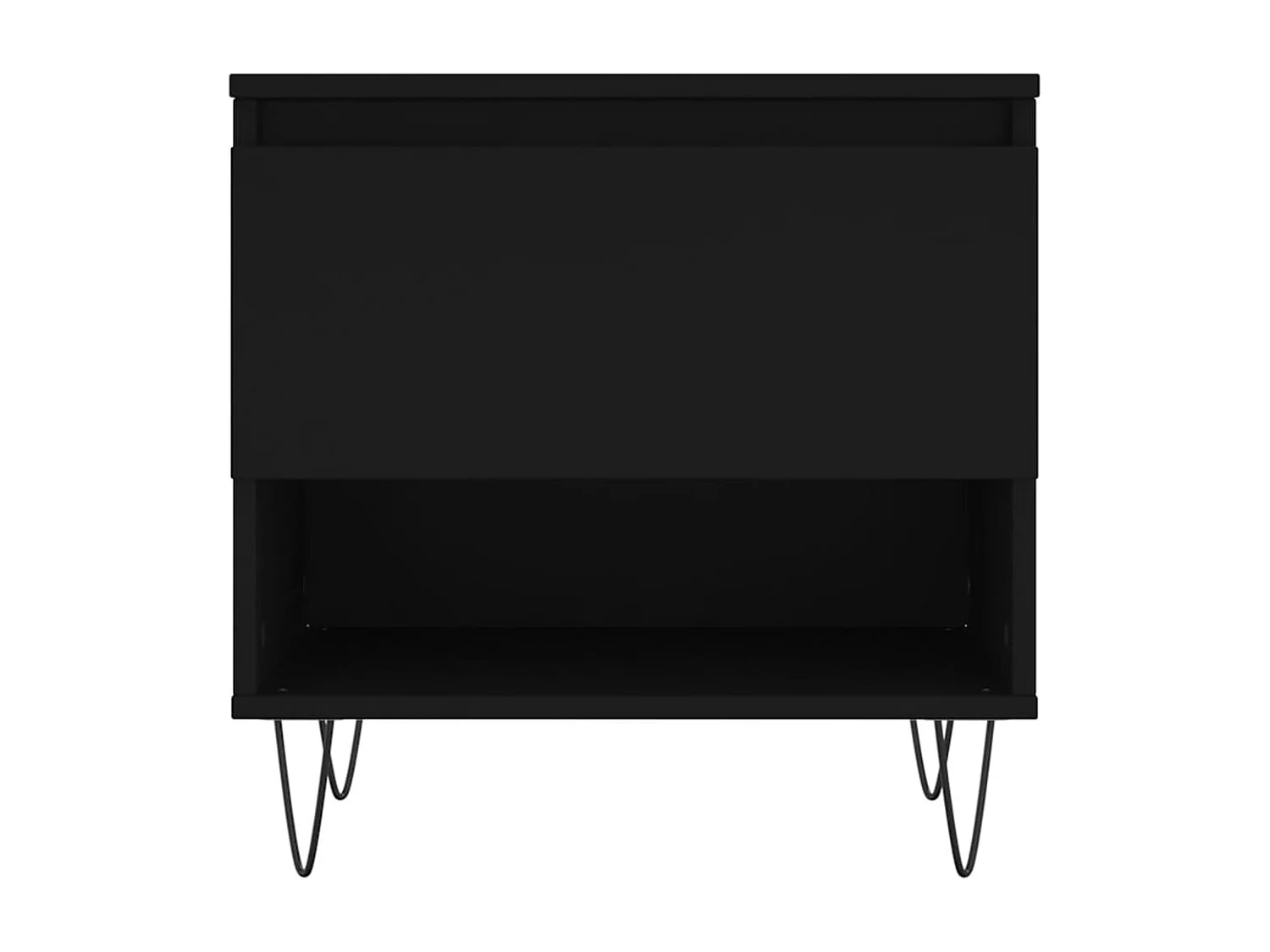 Tables basses 2 pcs noir 50x46x50 bois d'ingénierie