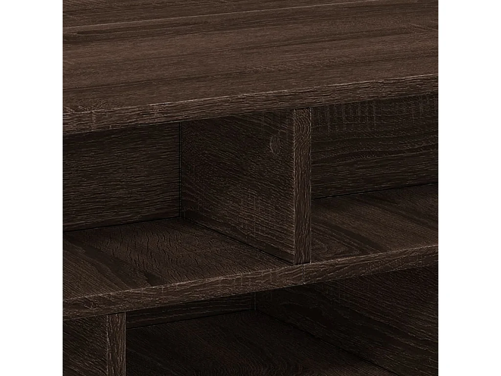 Table basse chêne marron 70x70x29 bois d'ingénierie