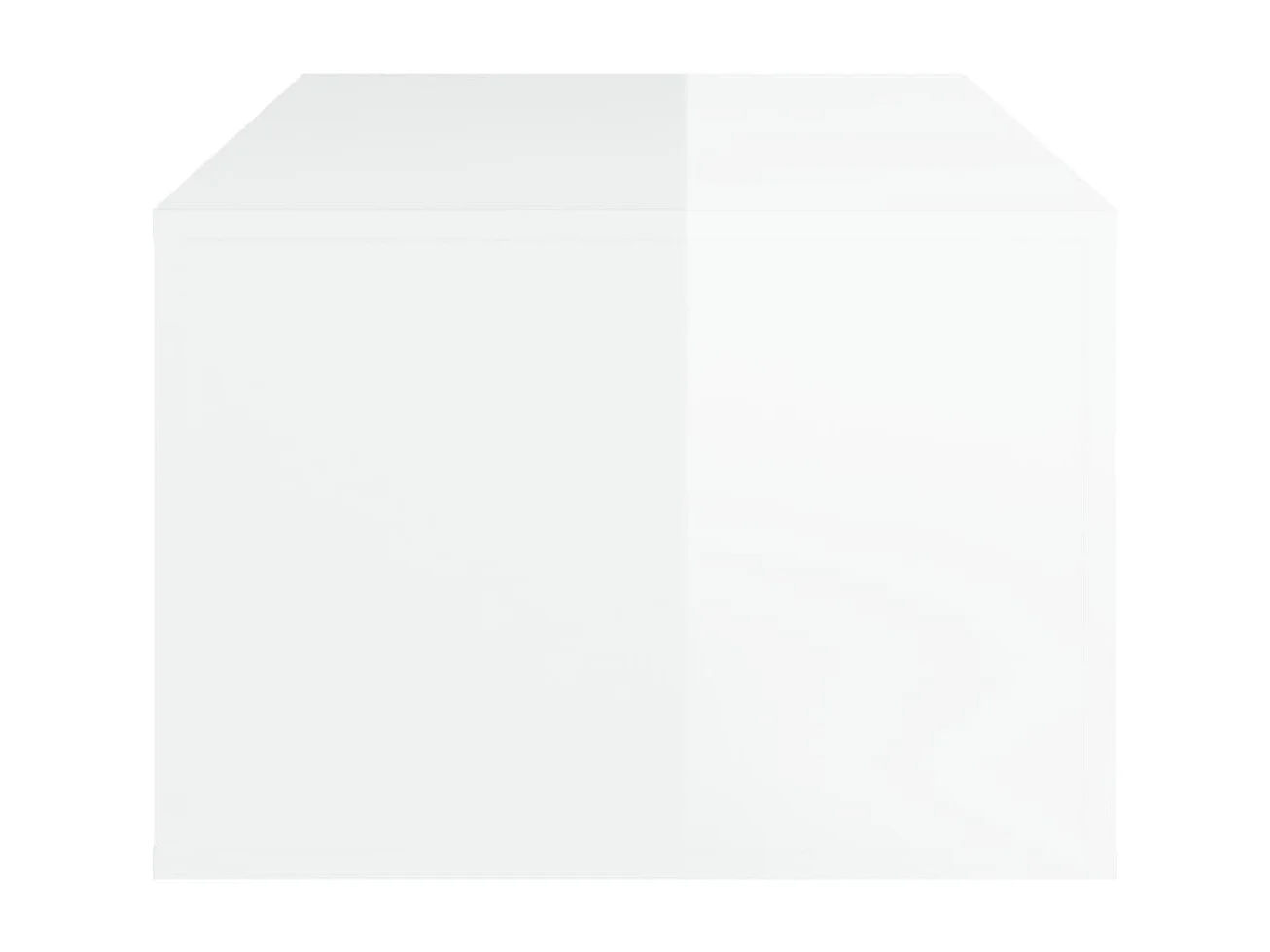 Table basse Blanc brillant 100x50,5x35 Bois d'ingénierie