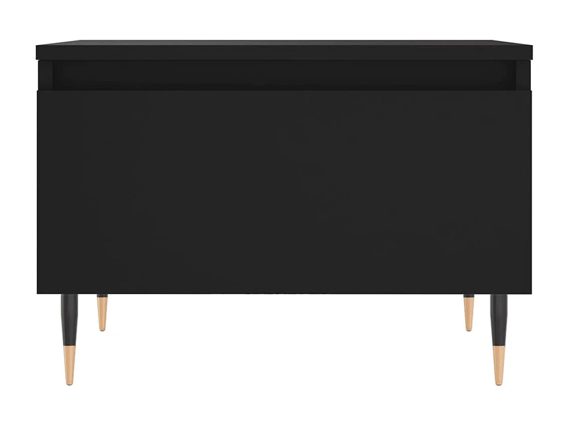 Tables basses 2 pcs noir 50x46x35 bois d'ingénierie