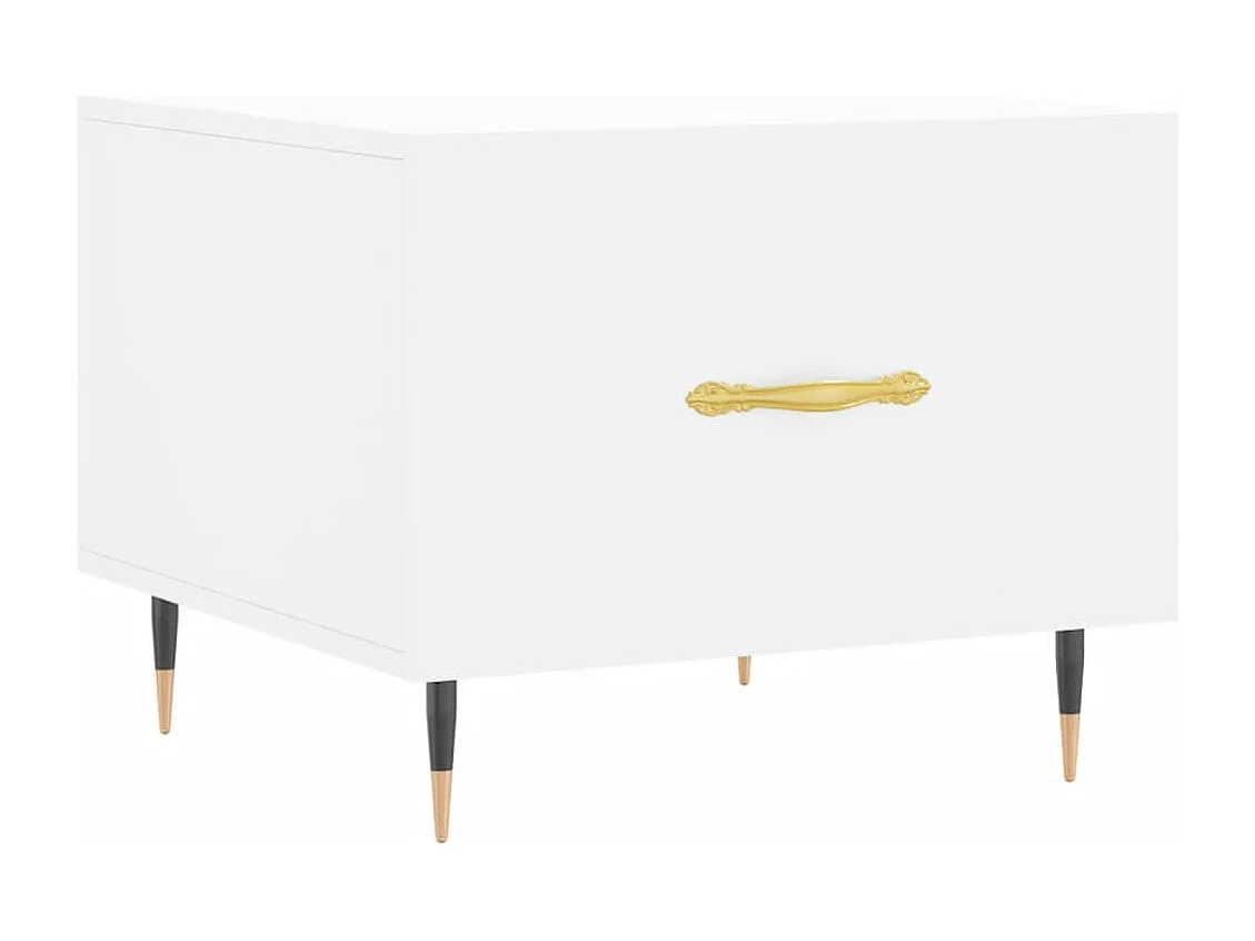 Tables basses 2 pcs blanc 50x50x40 bois d'ingénierie