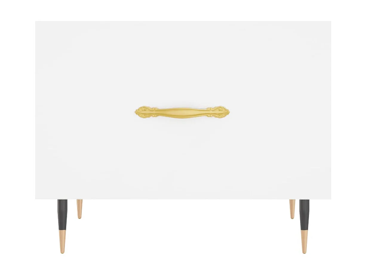 Tables basses 2 pcs blanc 50x50x40 bois d'ingénierie