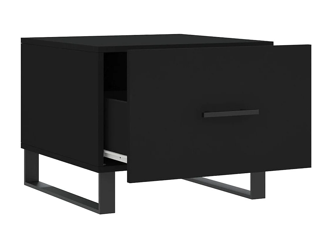 Table basse Noir 50x50x40 Bois d'ingénierie