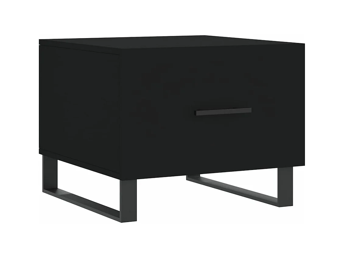 Table basse Noir 50x50x40 Bois d'ingénierie