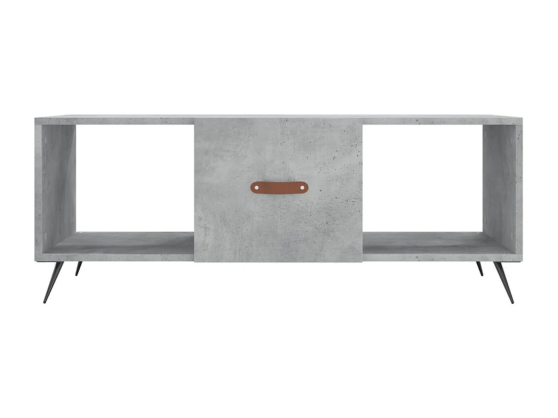 Table basse gris béton 102x50x40 bois d'ingénierie