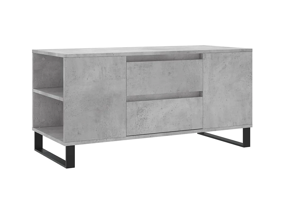 Table basse gris béton 102x44,5x50 bois d'ingénierie