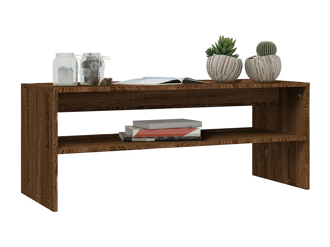 Table basse Chêne marron 100x40x40 Bois d'ingénierie