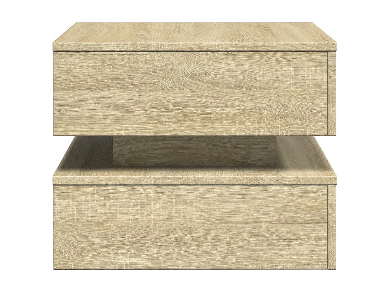 Table basse avec lumières LED chêne sonoma 50x50x40
