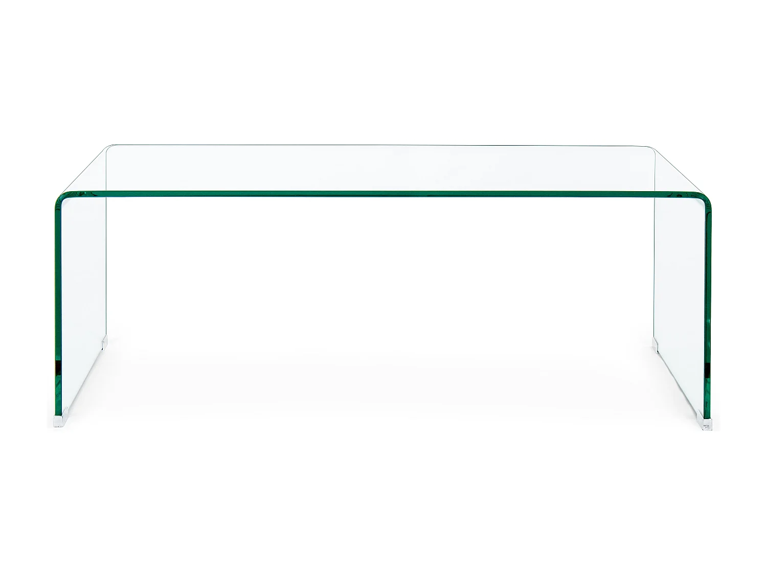 Table basse rectangle transparente en verre Iris L 120cm