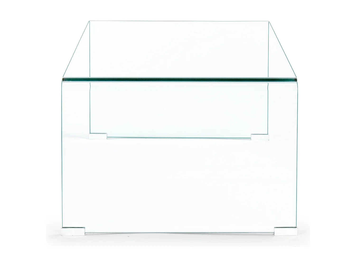 Table basse rectangle transparente en verre Iris L 120cm