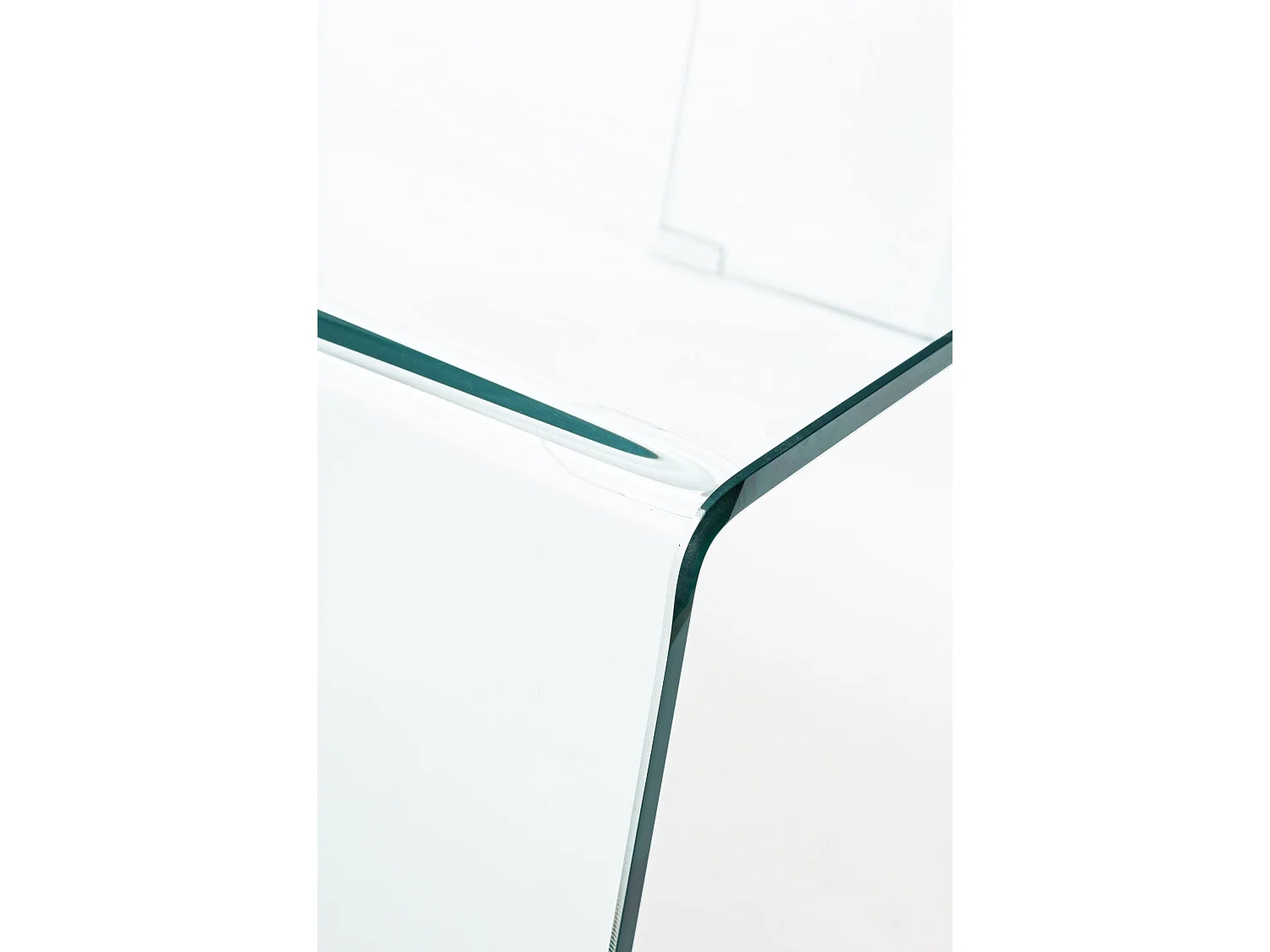 Table basse rectangle transparente en verre Iris L 120cm