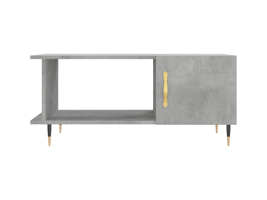 Table basse gris béton 90x50x40 bois d'ingénierie