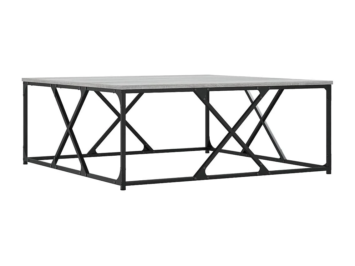 Table basse sonoma gris 100x100x40 bois d'ingénierie