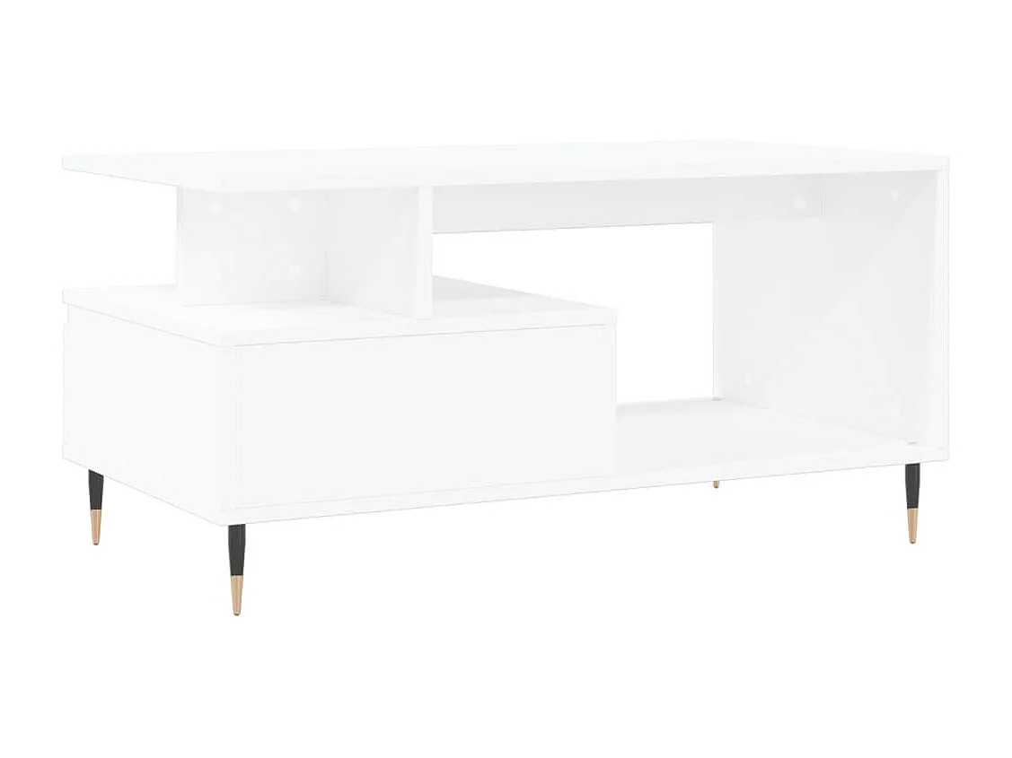 Table basse Blanc 90x49x45 Bois d'ingénierie