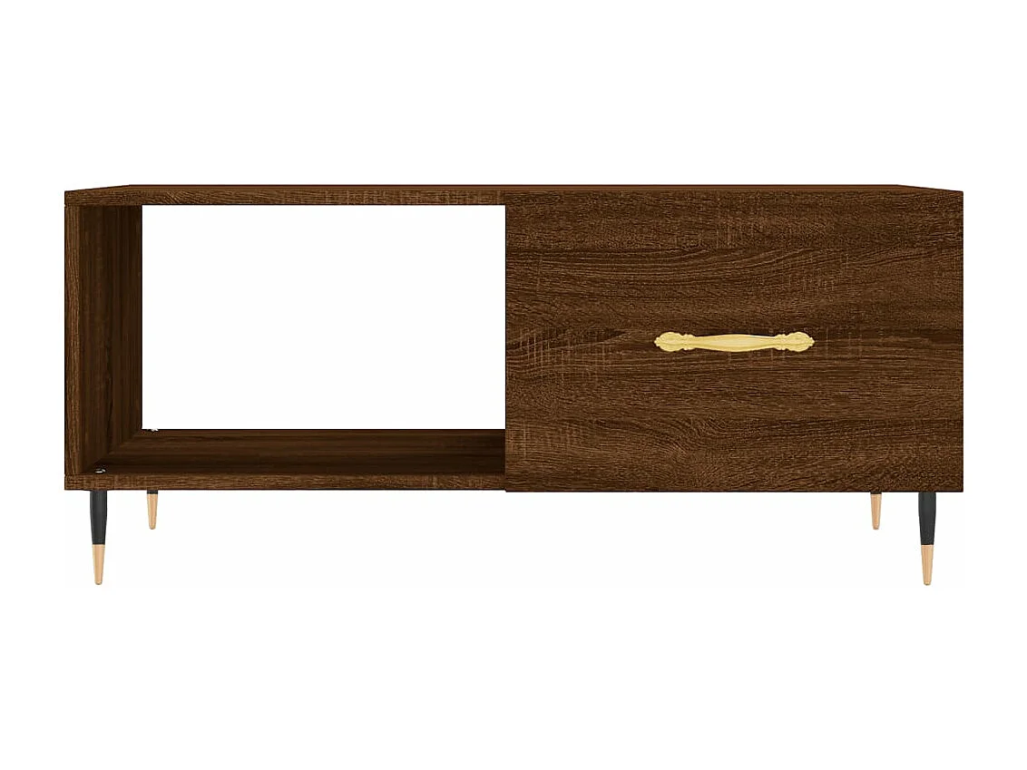 Table basse chêne marron 90x50x40 bois d'ingénierie