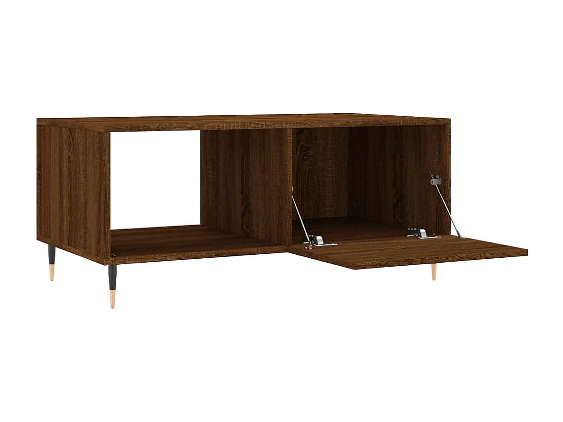 Salontafel 90x50x40 cm bewerkt hout bruin eikenkleur