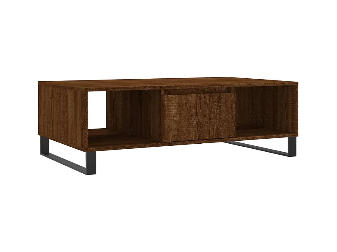 Table basse chêne marron 104x60x35 bois d'ingénierie