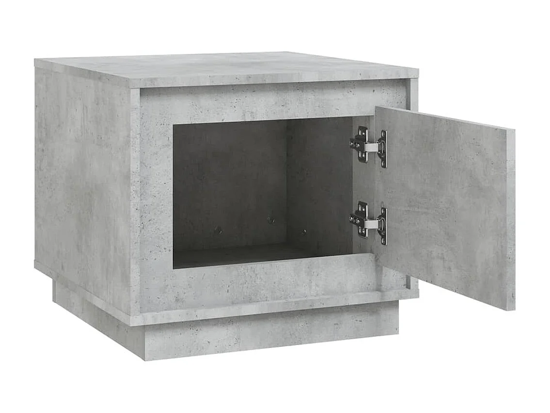 Table basse gris béton 51x50x44 bois d'ingénierie