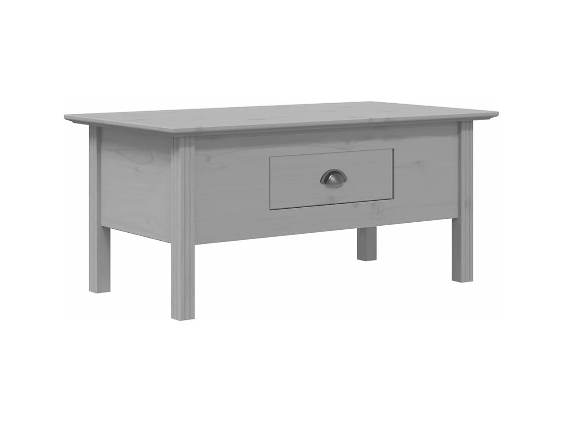 Table basse BODO gris 100x55x45 bois de pin massif