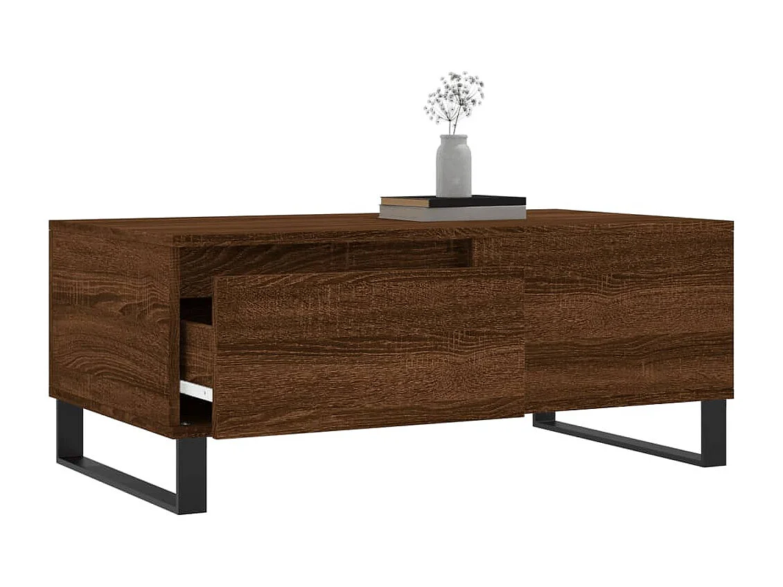 Table basse Chêne marron 90x50x36,5 Bois d'ingénierie