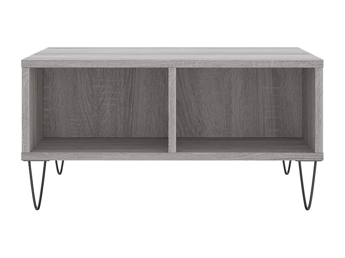 Table basse sonoma gris 60x60x30 bois d'ingénierie