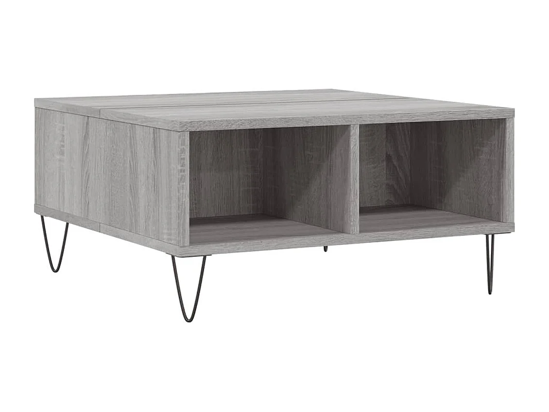 Table basse sonoma gris 60x60x30 bois d'ingénierie