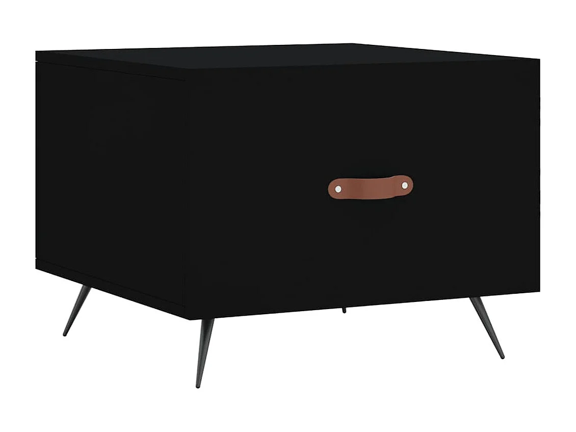 Table basse Noir 50x50x40 Bois d'ingénierie
