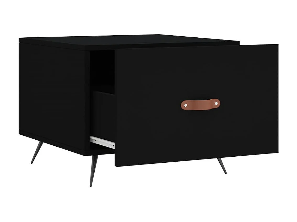 Table basse Noir 50x50x40 Bois d'ingénierie