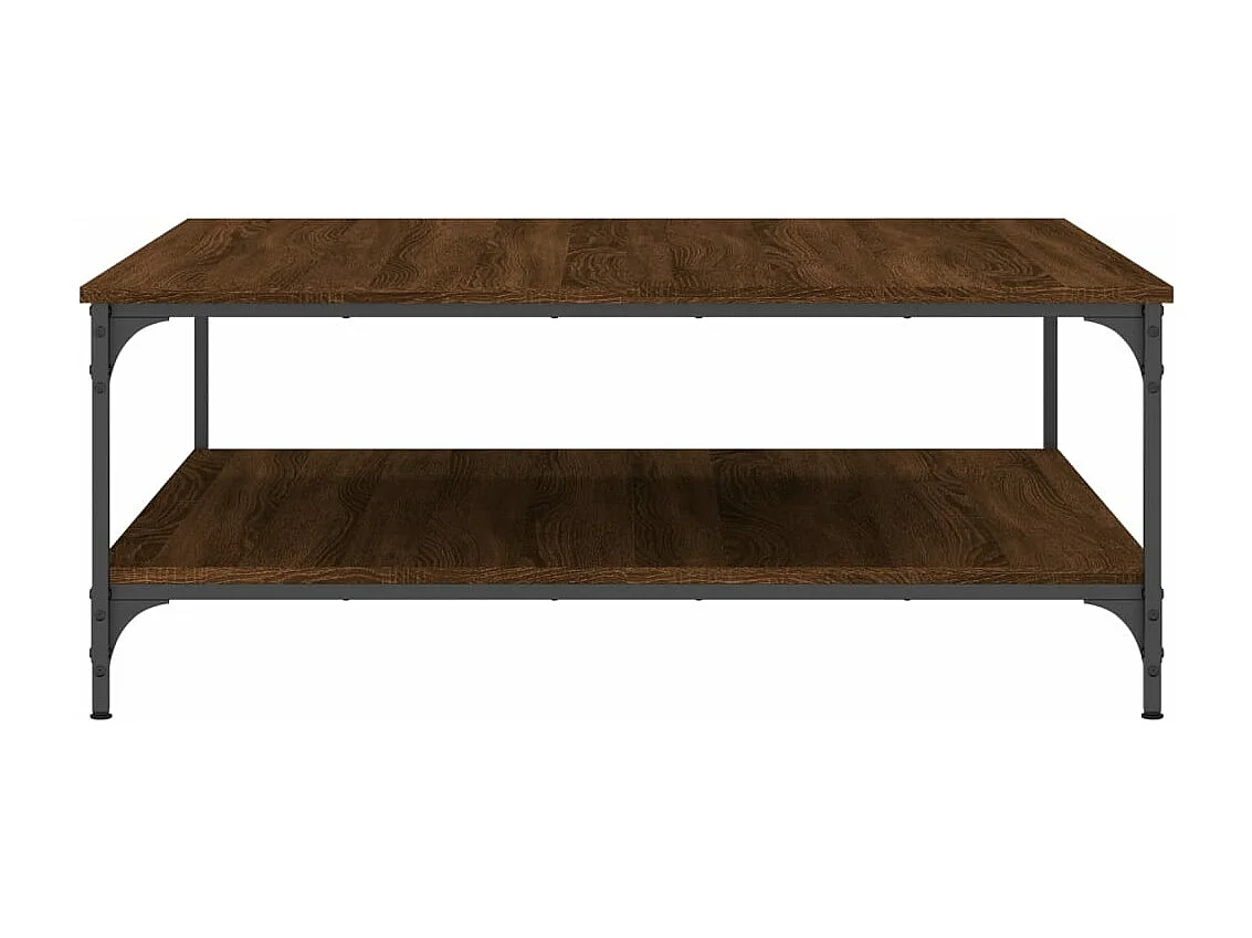 Table basse chêne marron 100x100x40 bois d'ingénierie