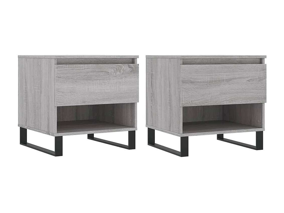 Tables basses 2 pcs sonoma gris 50x46x50 bois d'ingénierie