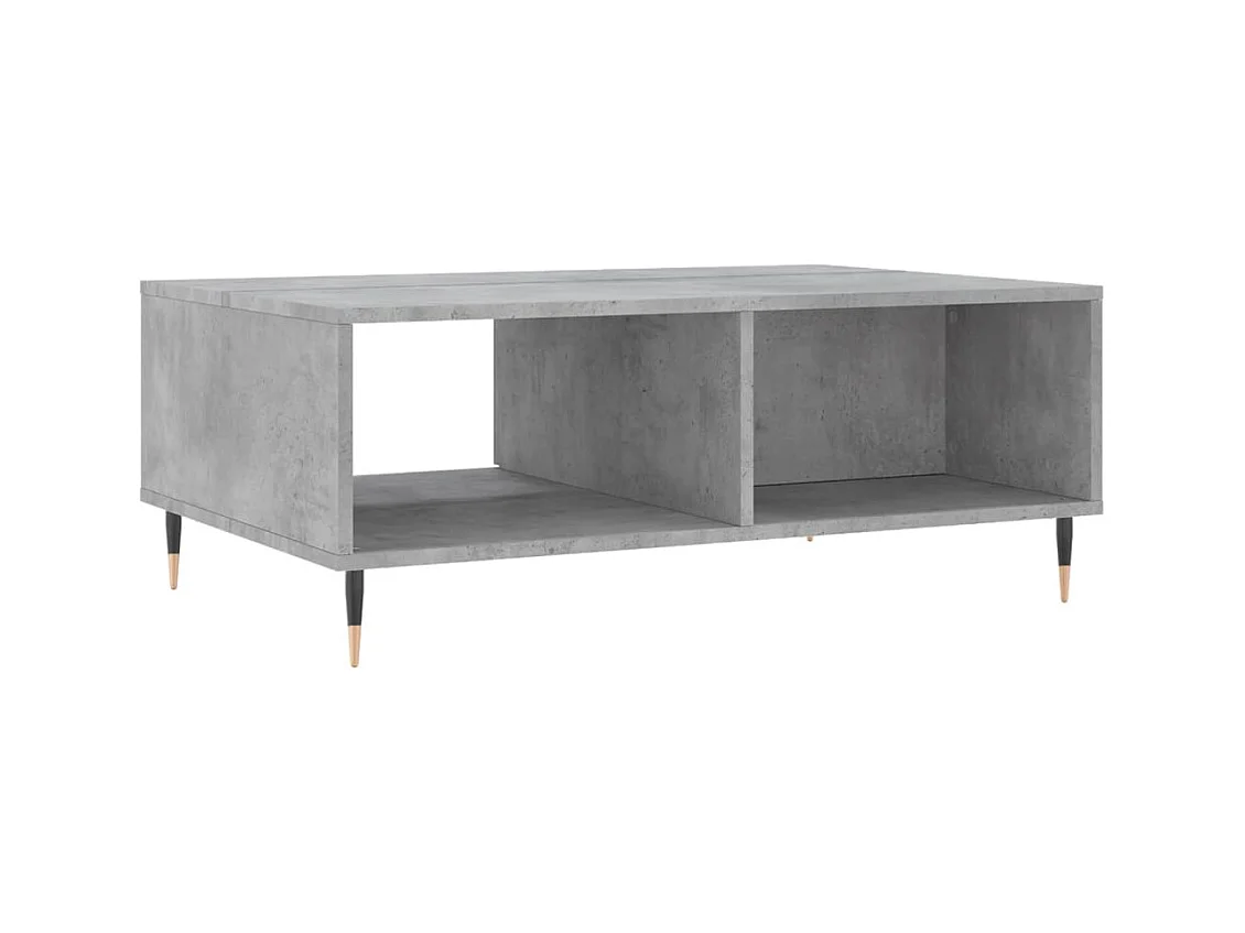 Table basse gris béton 90x60x35 bois d'ingénierie